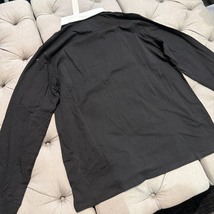 Geedup Team Logo Polo Long Sleeve Shirt 'Black White' (Second hand)