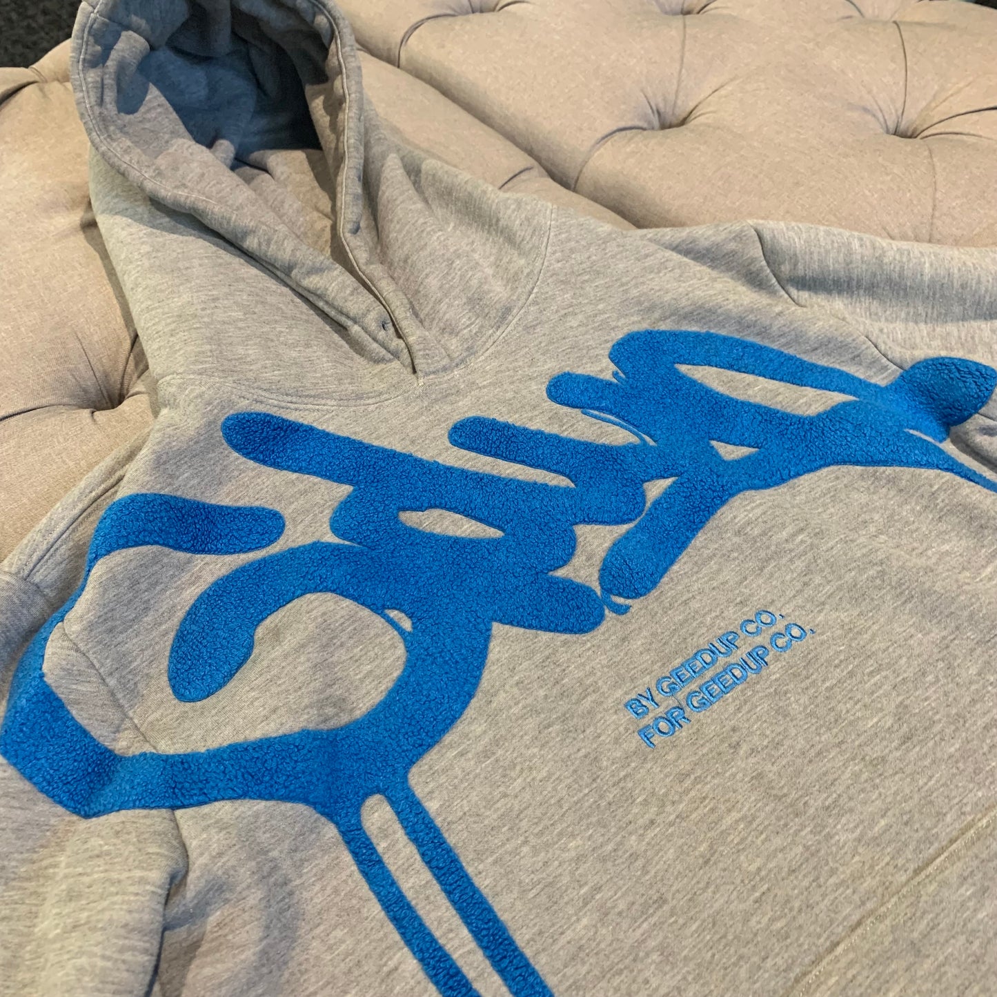 Geedup Handstyle Hoodie 'Grey Baby Blue' (Second hand)