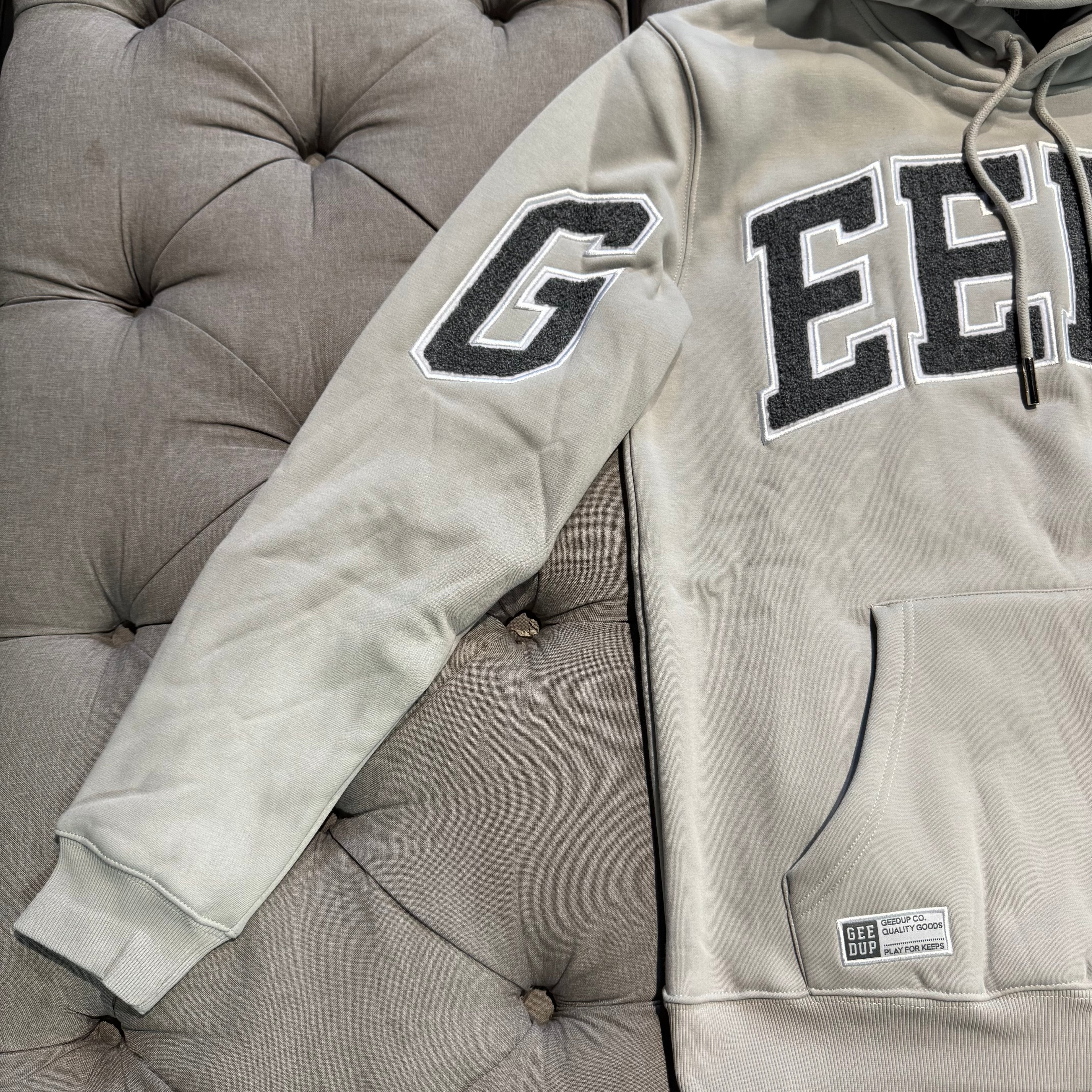 Geedup Team Logo Hoodie 'Grey Monochrome' (Brand New)