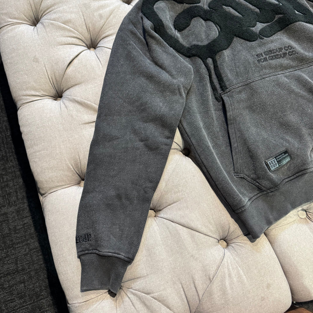 Geedup Handstyle Hoodie 'Washed Black' (Brand New)