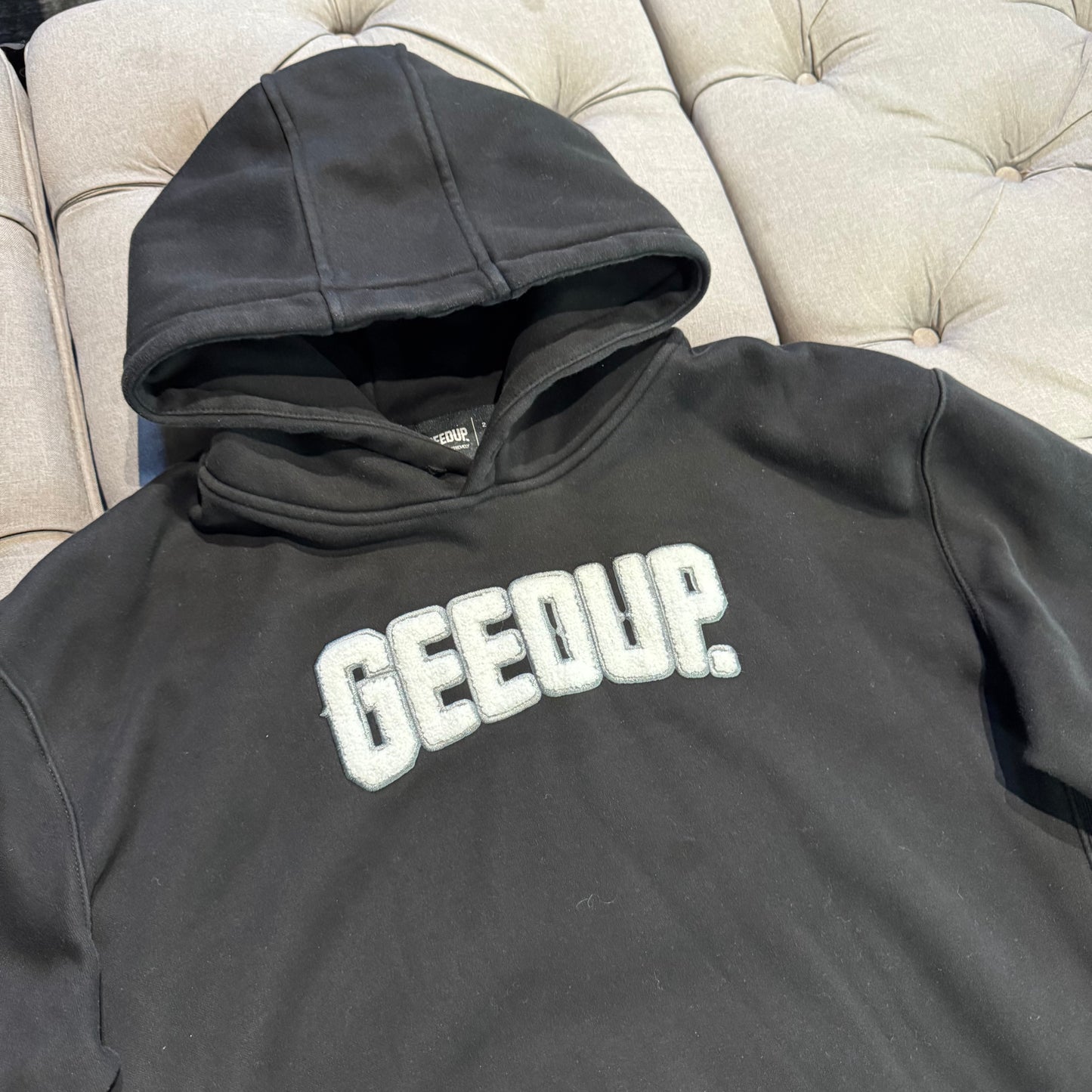 Geedup Play For Keeps Hoodie 'Black White' (Second hand)
