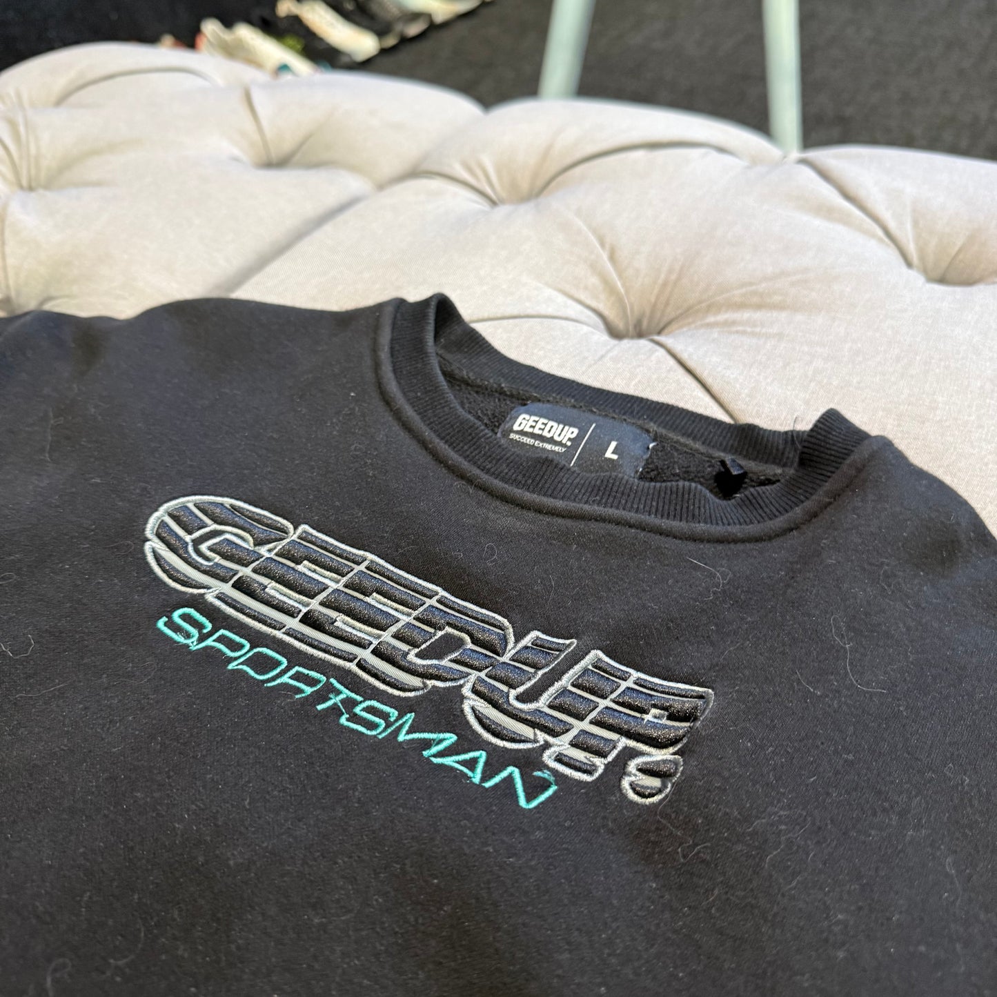 Geedup Sportsman Crewneck 'Black Teal' (Second hand)