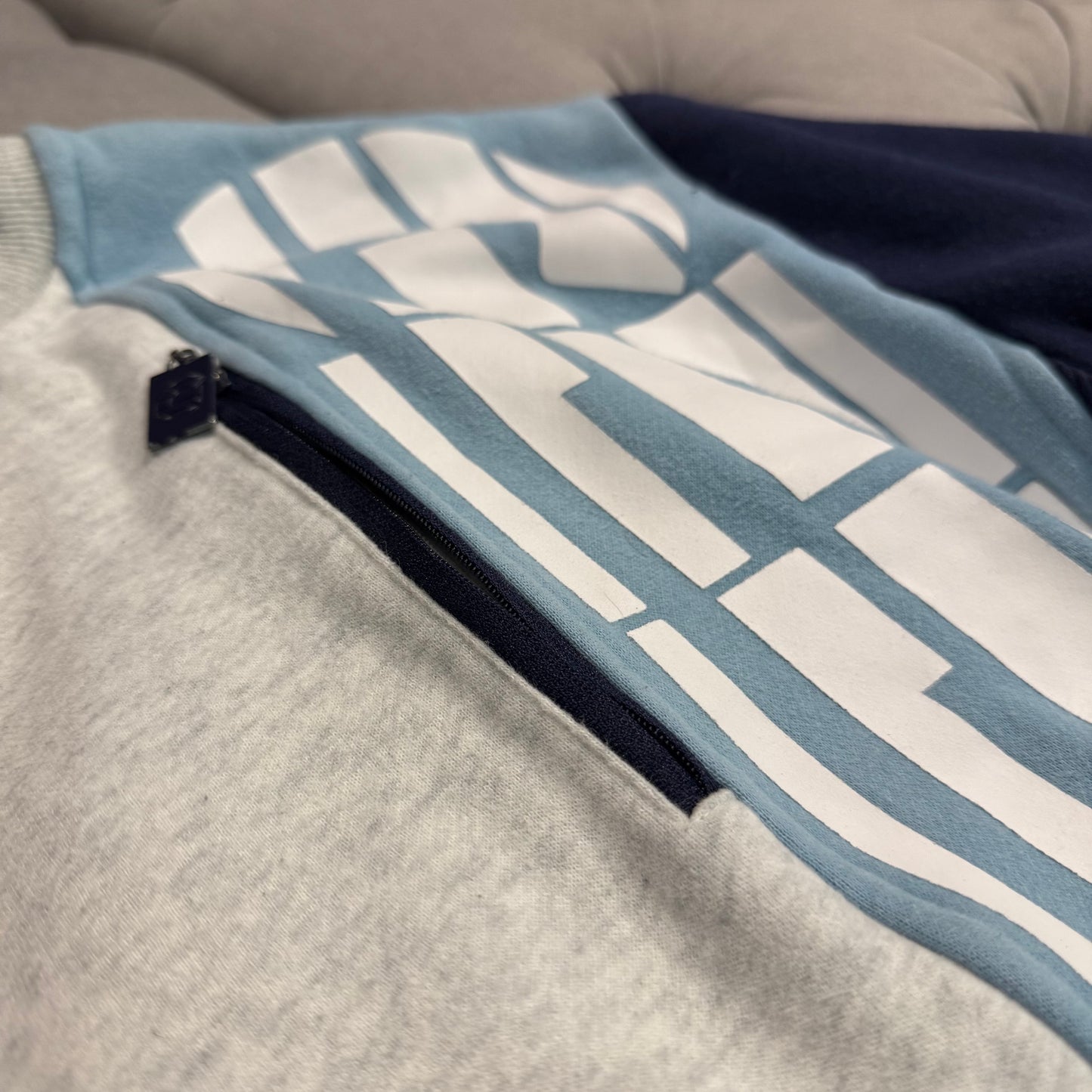 Geedup Sportsman Crewneck 'White Marle Blue' (Second hand)
