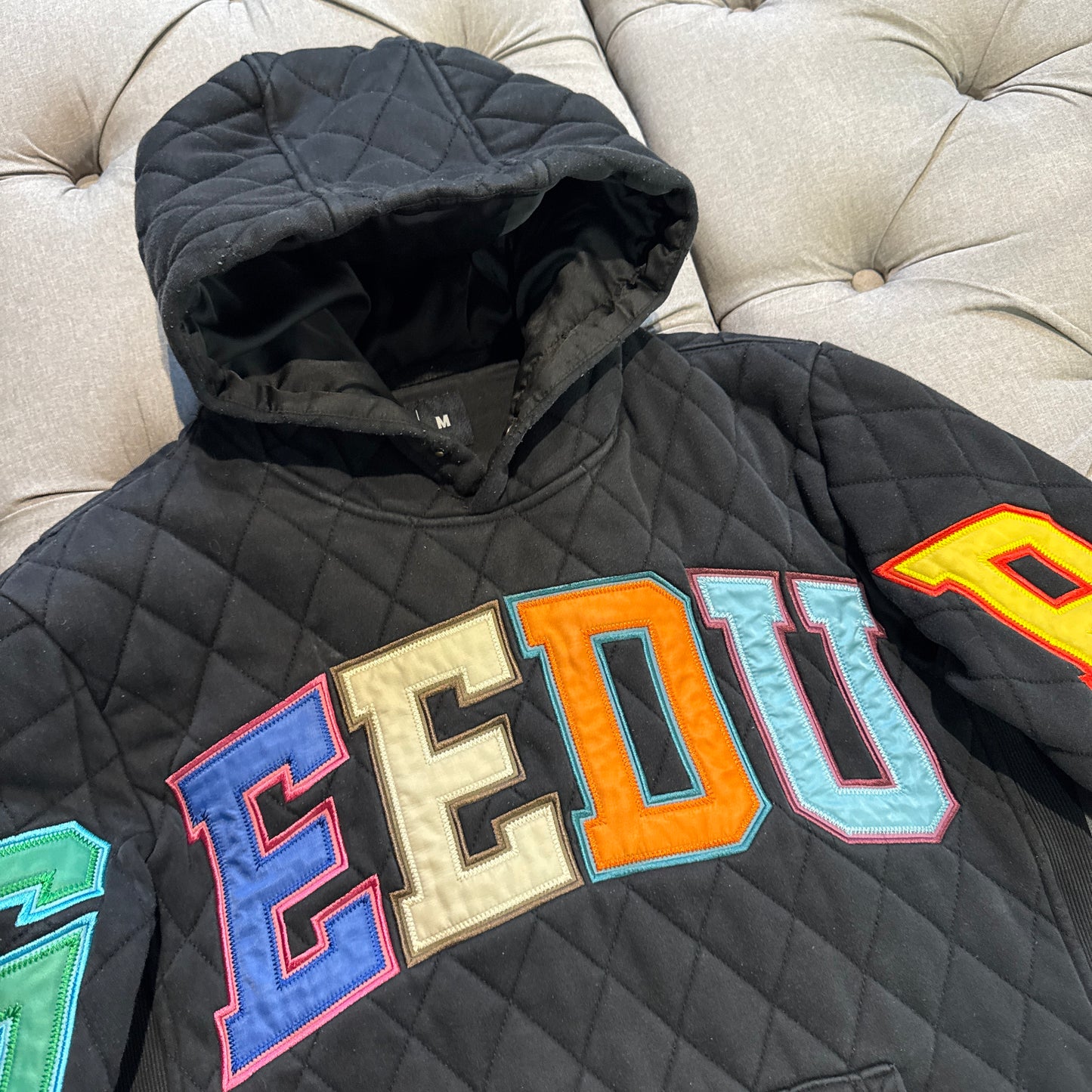 Geedup Team Logo Hoodie 'Holy Grail Multi Color 2.0 Quilt' (Second hand)