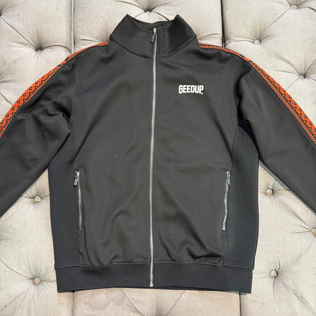 Geedup Core Logo G-Tape Jacket 'Black Burnt Orange' (Second hand)