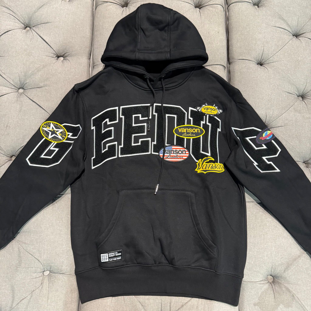 Geedup Team Logo X Vanson Hoodie 'Black' (Brand New)