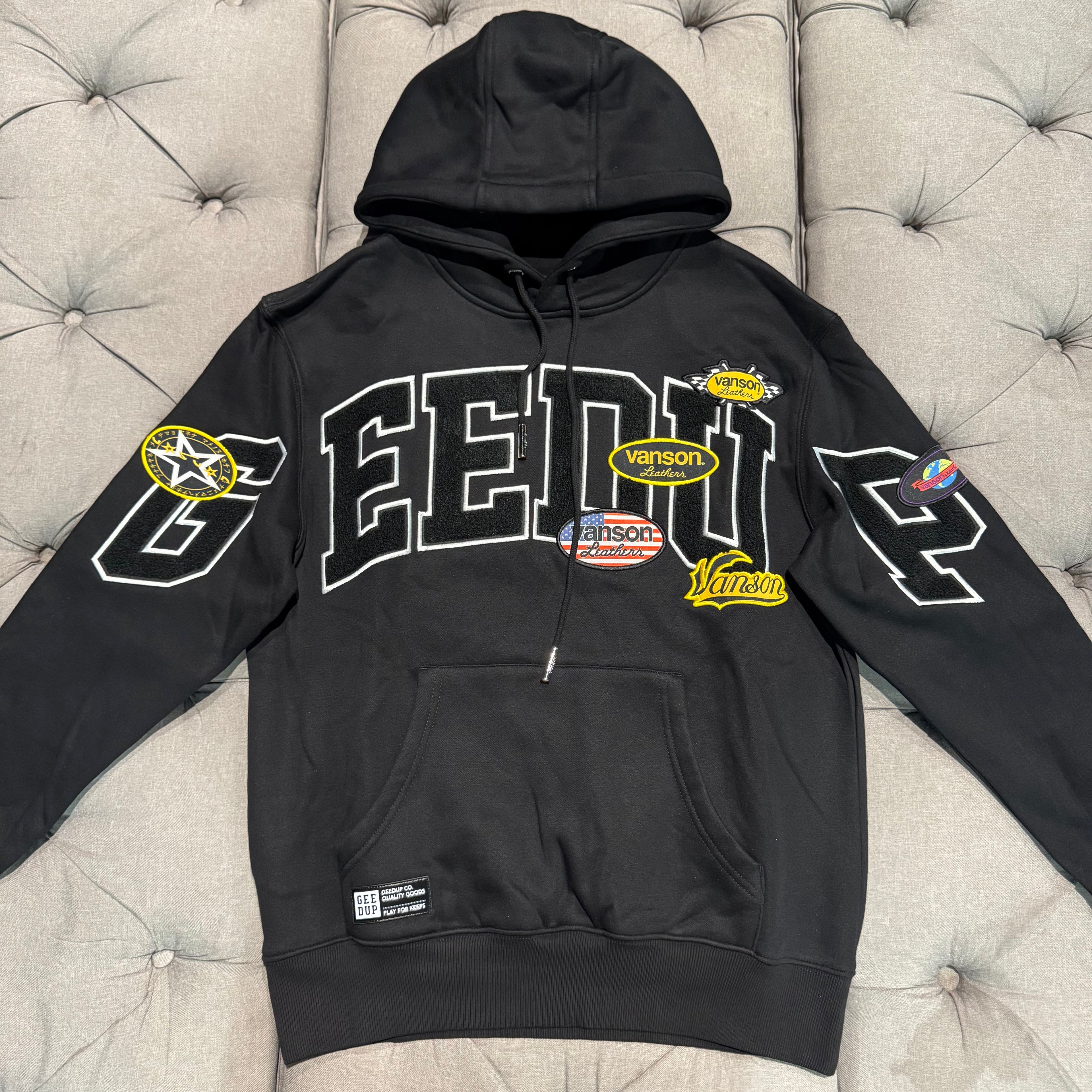 Geedup Team Logo X Vanson Hoodie 'Black' (Brand New)