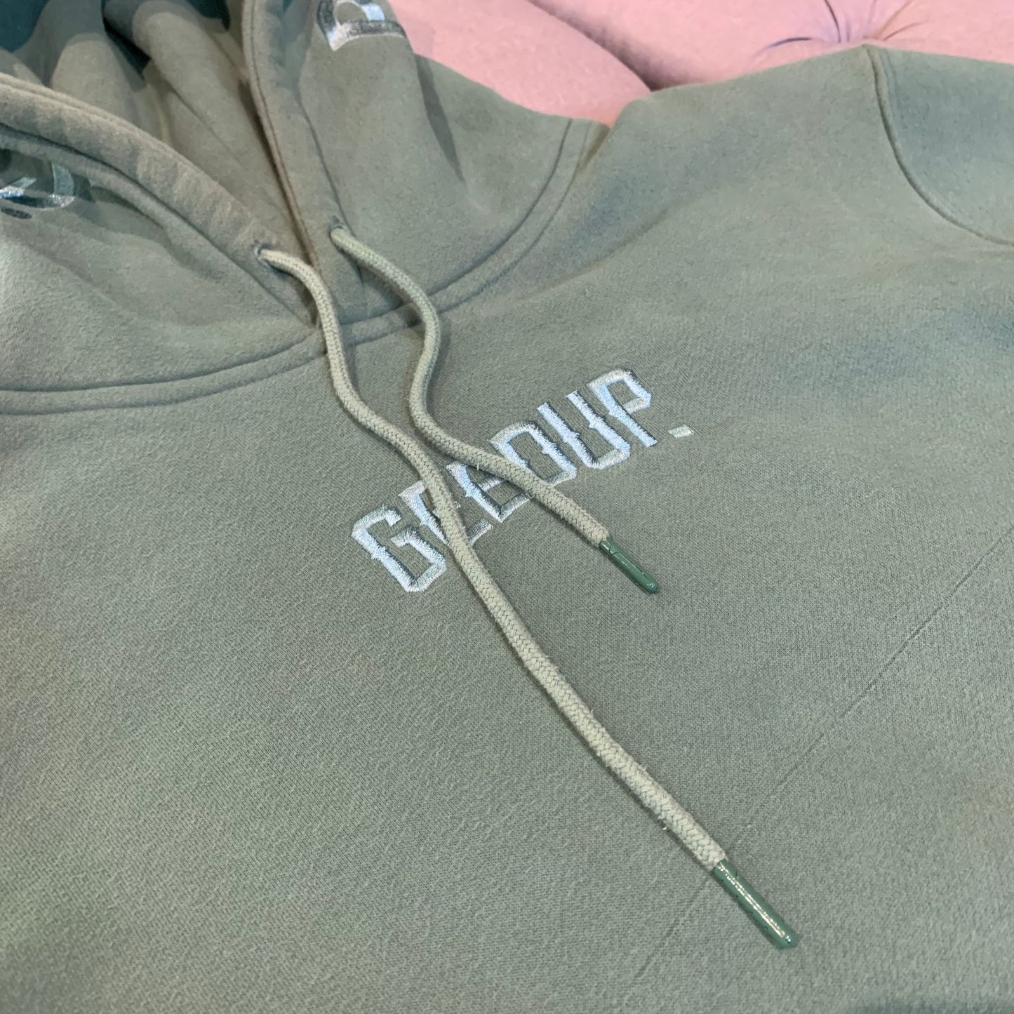 Geedup Play For Keeps Hood Logo Hoodie ‘Olive Green’ (Second hand)