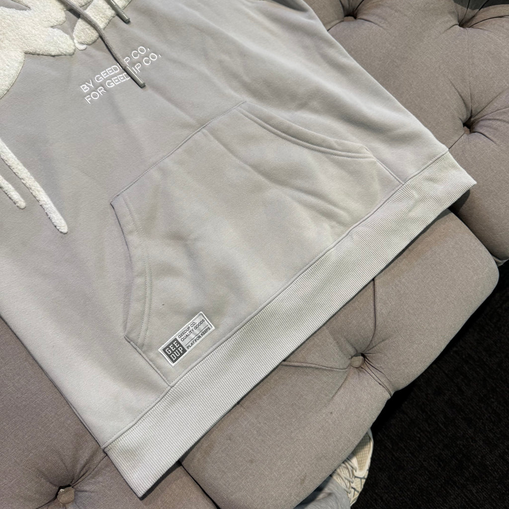 Geedup Handstyle Hoodie 'Grey White' (Second hand)