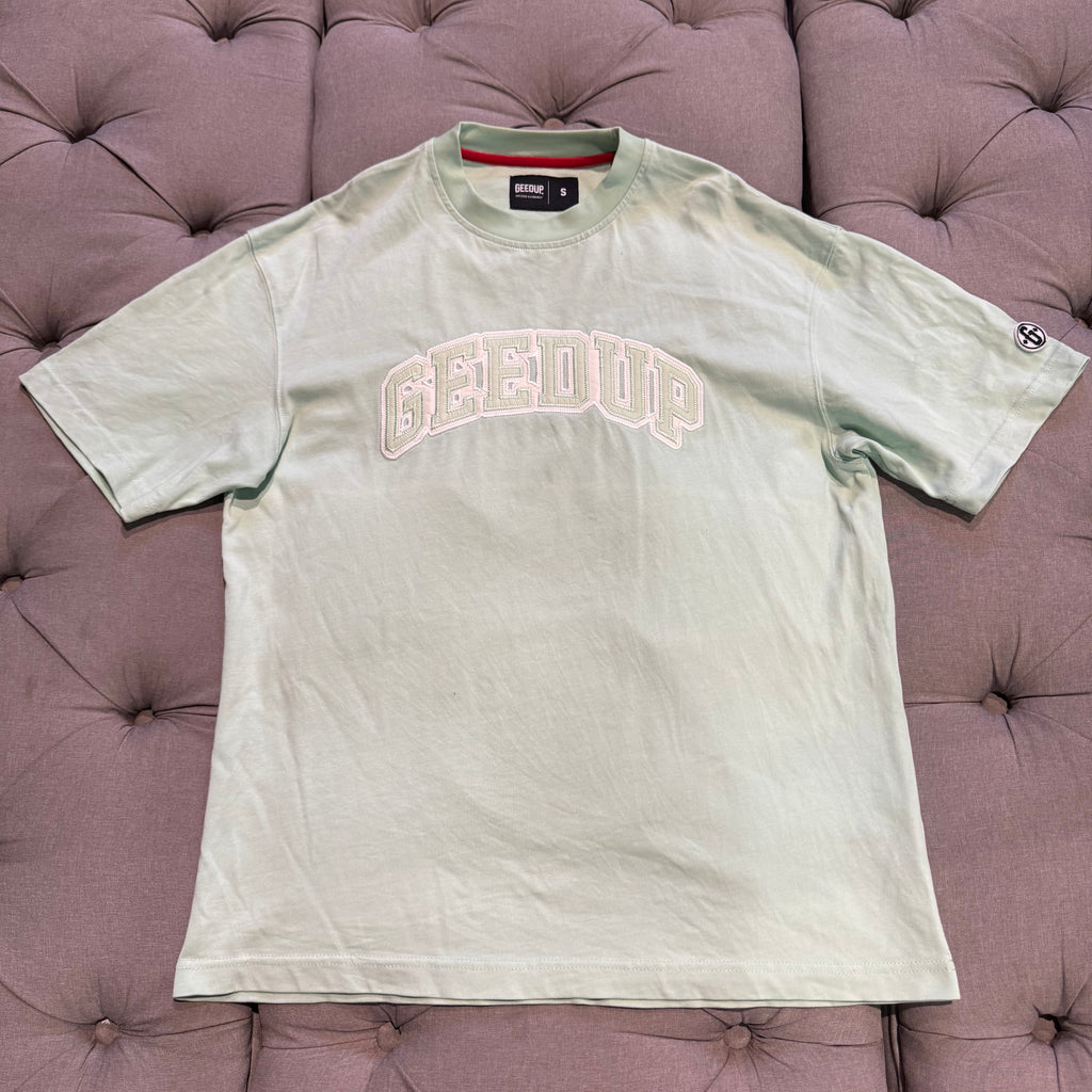 Geedup Satin Team Logo T-Shirt 'Mint Green' (Second hand)