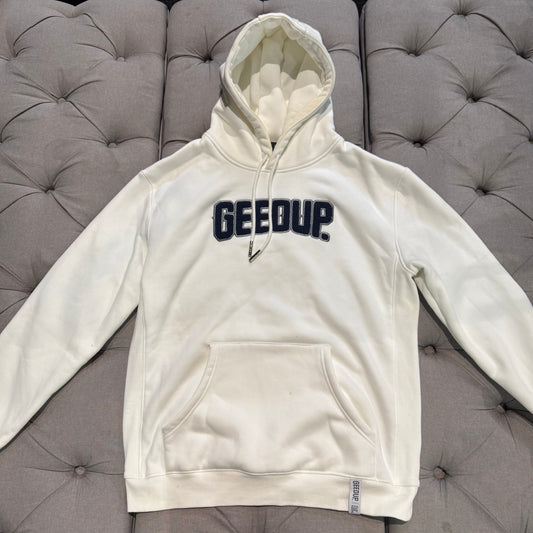 Geedup Play For Keeps Hoodie 'White Navy' (Second hand)