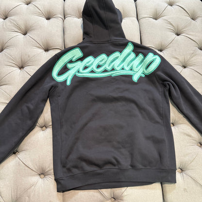 Geedup Script Logo Hoodie 'Navy Green' (Second hand)