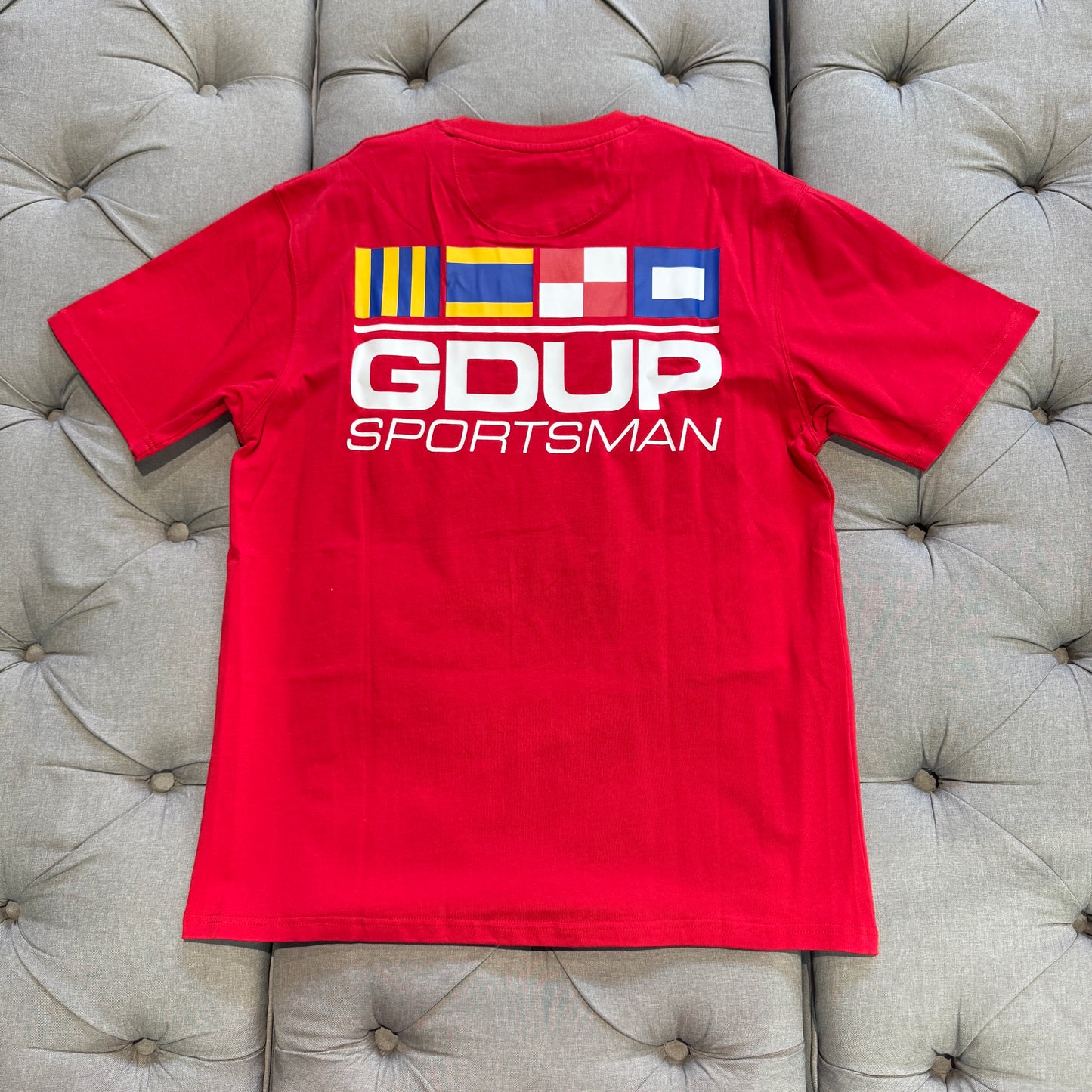 Geedup Sportsman Flag T-Shirt 'Red' (Second hand)