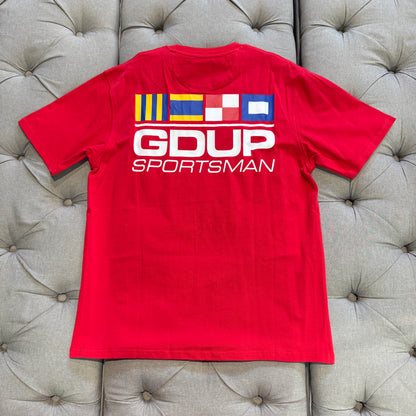Geedup Sportsman Flag T-Shirt 'Red' (Second hand)