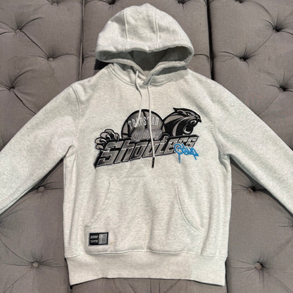 Geedup X Trapstar Sydney Shooters Hoodie 'White Marle Blue' (Second hand)
