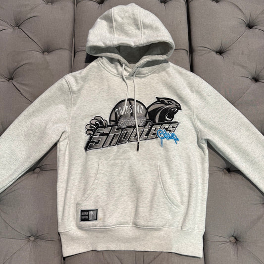 Geedup X Trapstar Sydney Shooters Hoodie 'White Marle Blue' (Second hand)