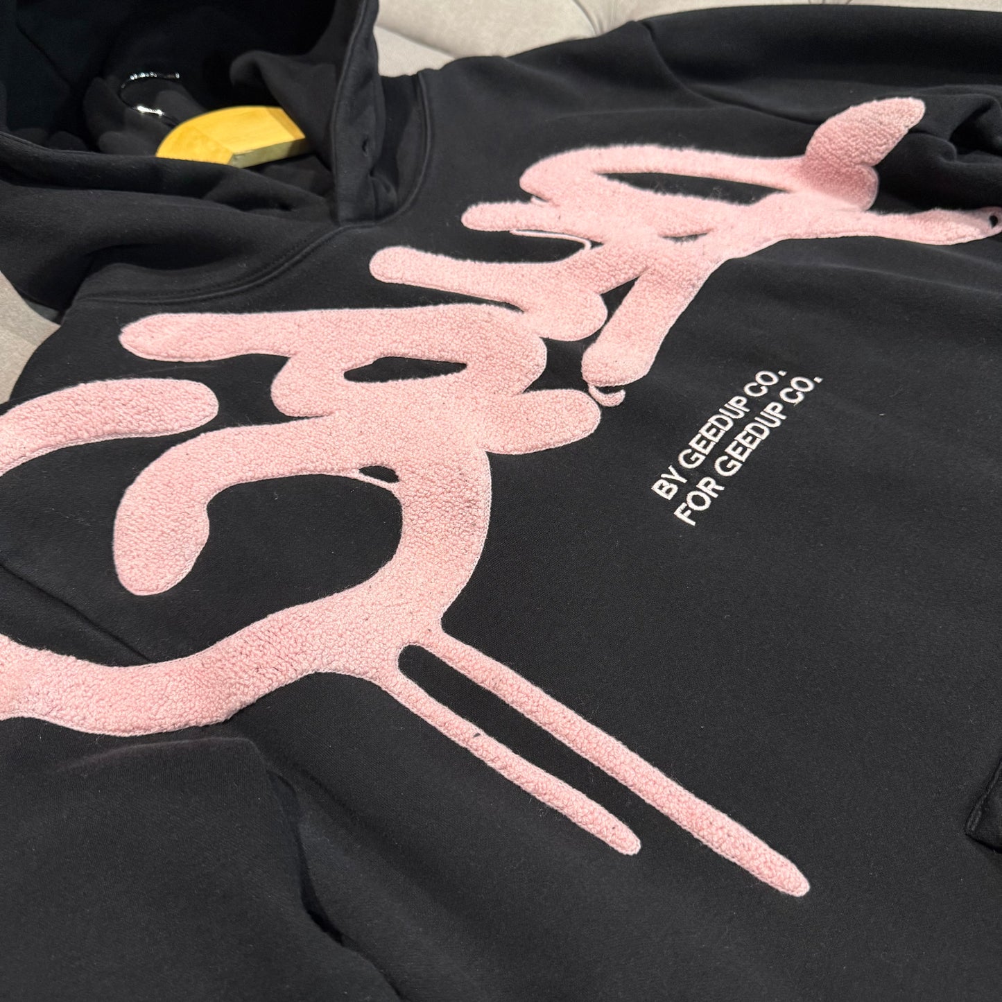 Geedup Handstyle Hoodie 'Black Pink' (Second hand)
