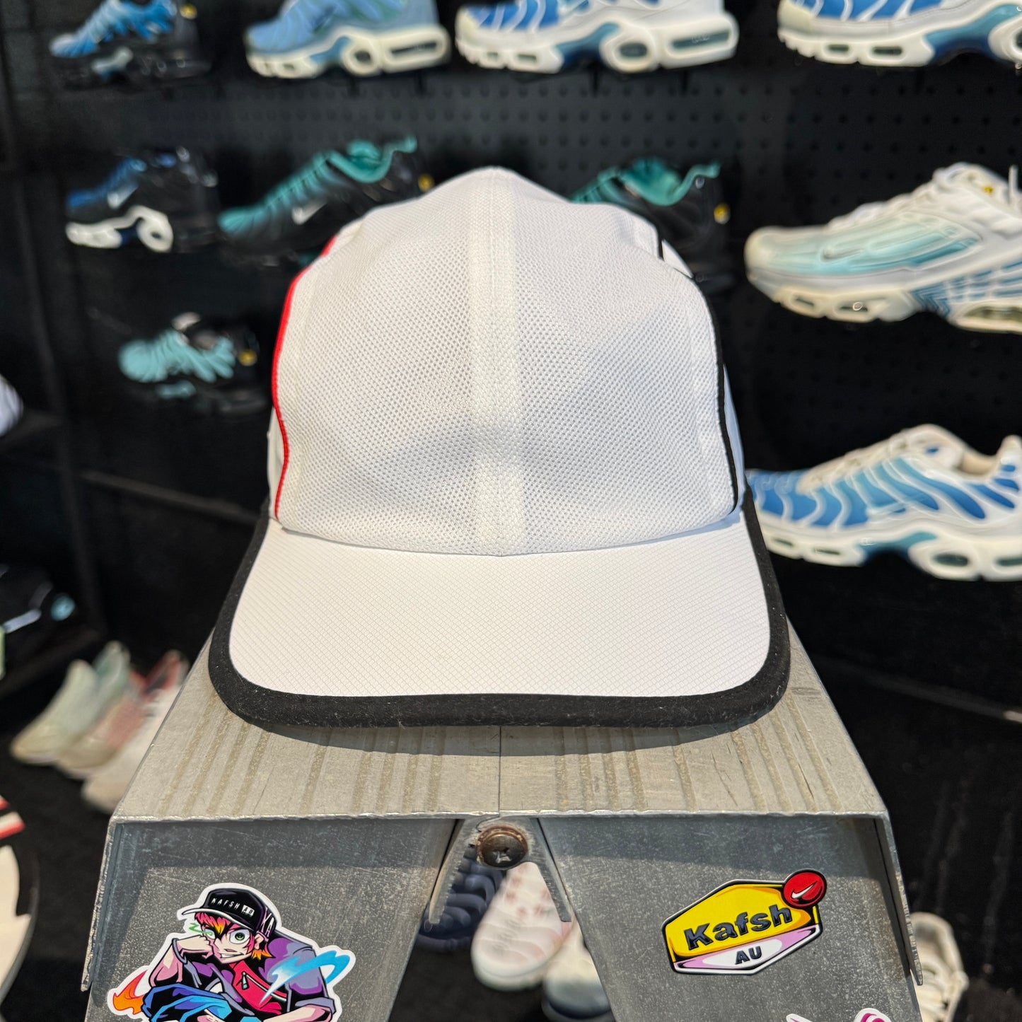 Lacoste 4 Pannel Cap 'White Red Black' (Second hand)