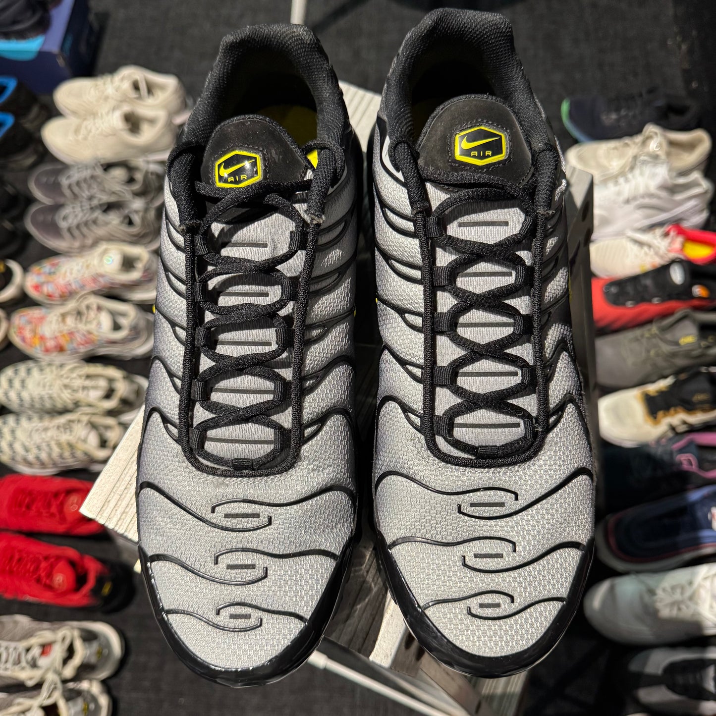 Nike Air Max Plus TN 'Black Wolf Grey Opti Yellow' (Second hand)