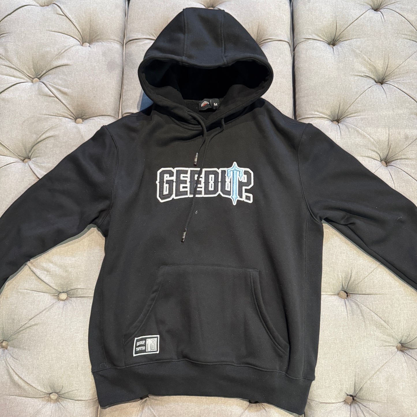 Geedup x Trapstar PFK x Irongate Hoodie 'Black Blue' (Second hand)