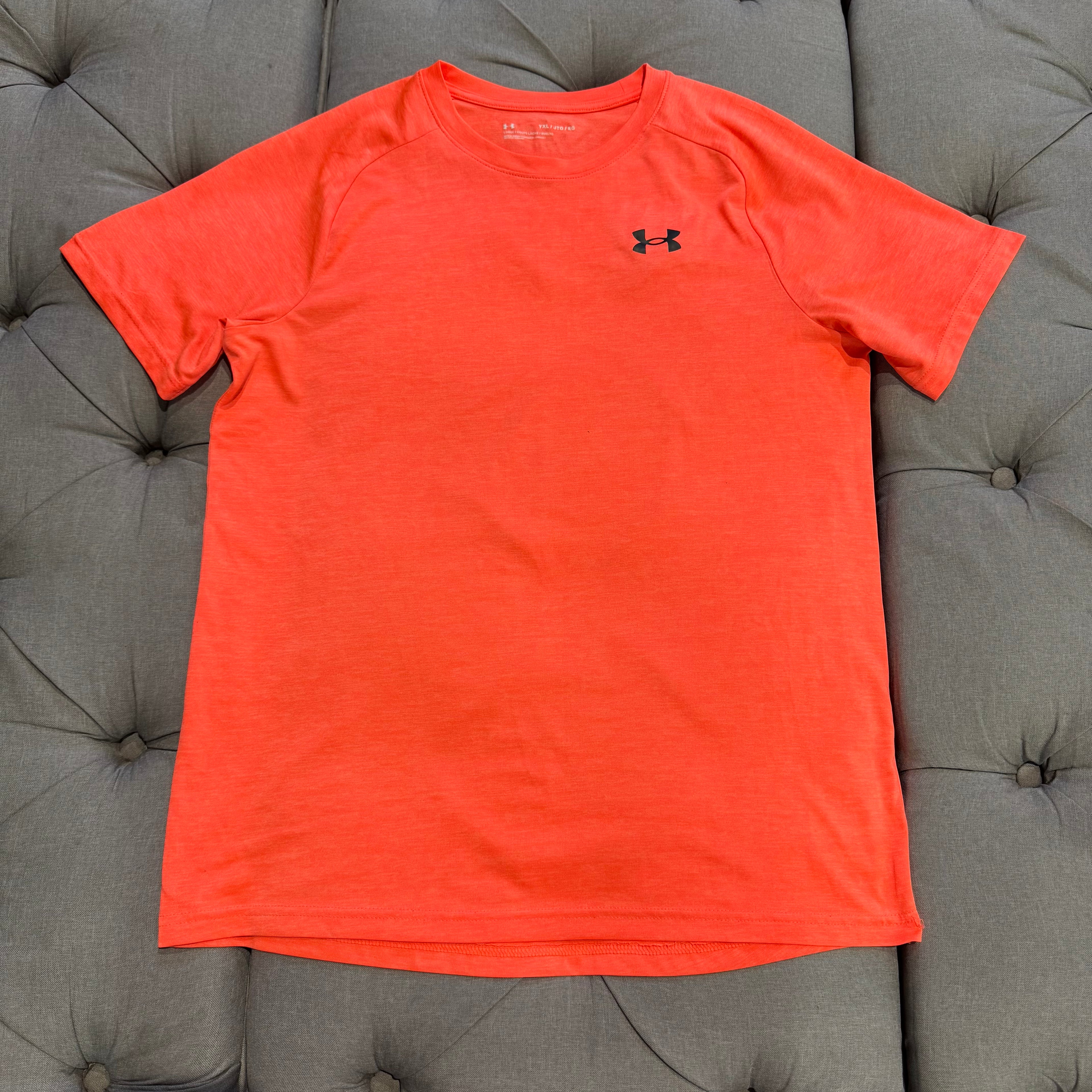 Under Armour Mens Rush Vanish Elite Seamless Training Tee 'Orange' (Second hand)