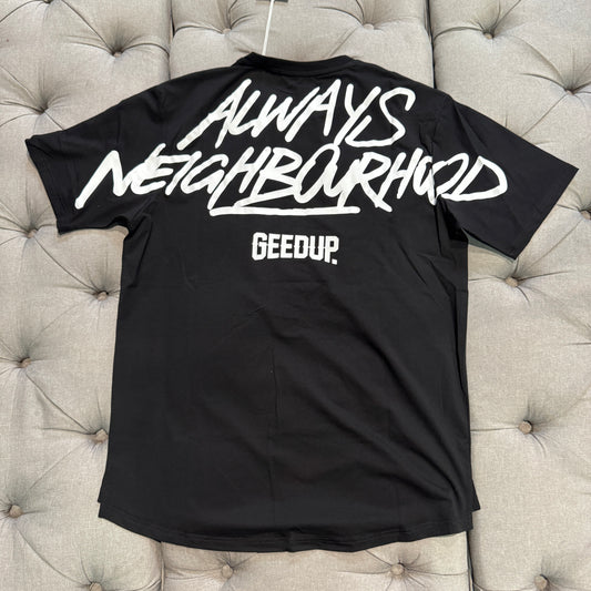 Geedup Always Neighbourhood T-Shirt 'Black White' (Brand New)