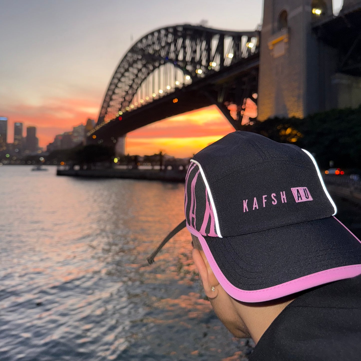 THE KAFSH HAT 'BLACK/PINK/REFLECTIVE'