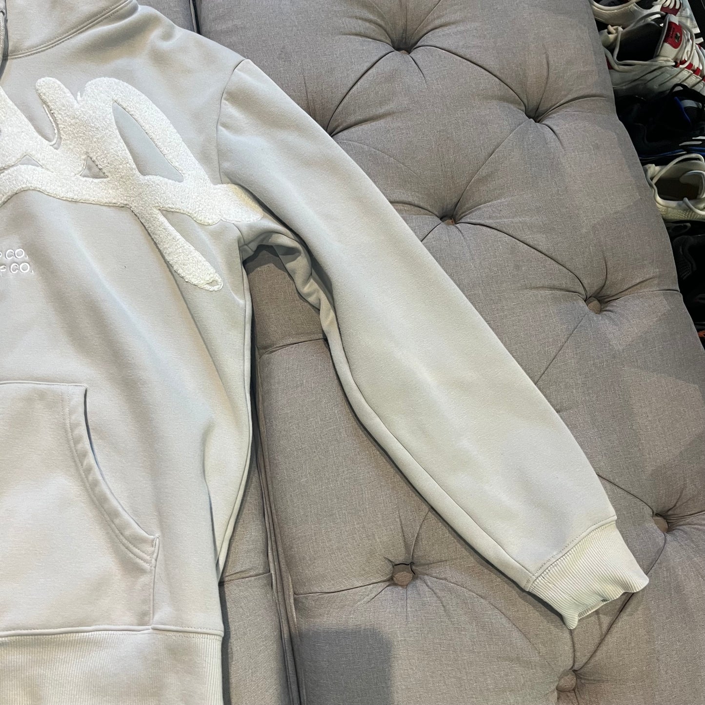 Geedup Handstyle Hoodie 'Grey White' (Second hand)