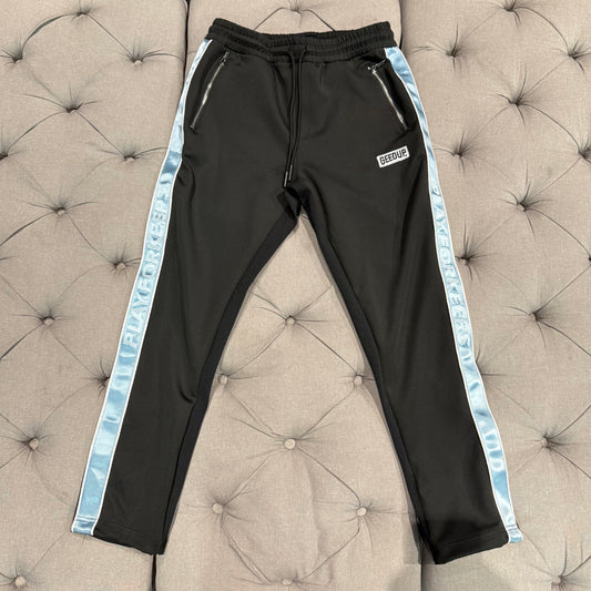 Geedup Play For Keeps Track Pants ‘Black Baby Blue’ (Second hand)