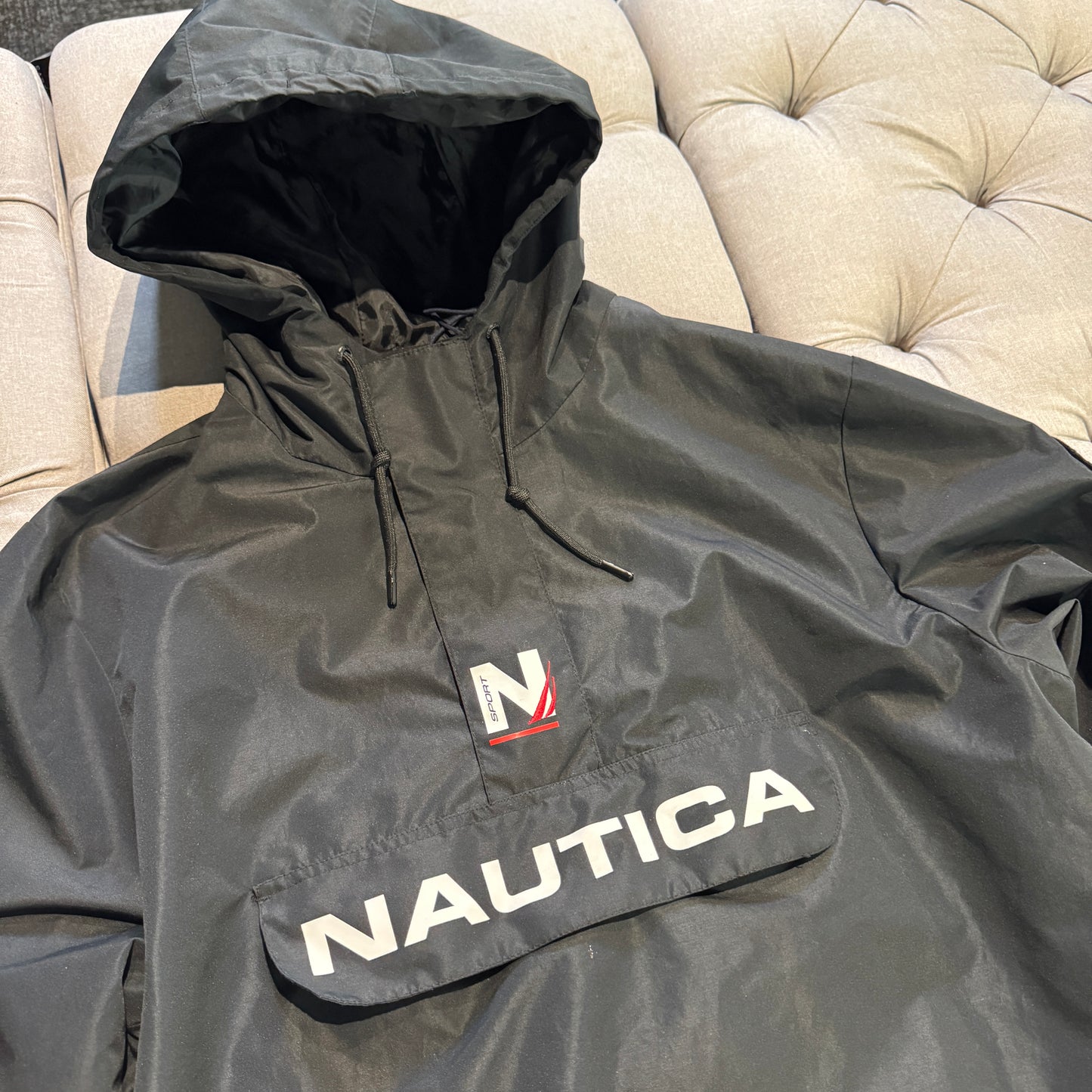 Nautica Sport Windbreaker Jacket 'Black Red White' (Second hand)