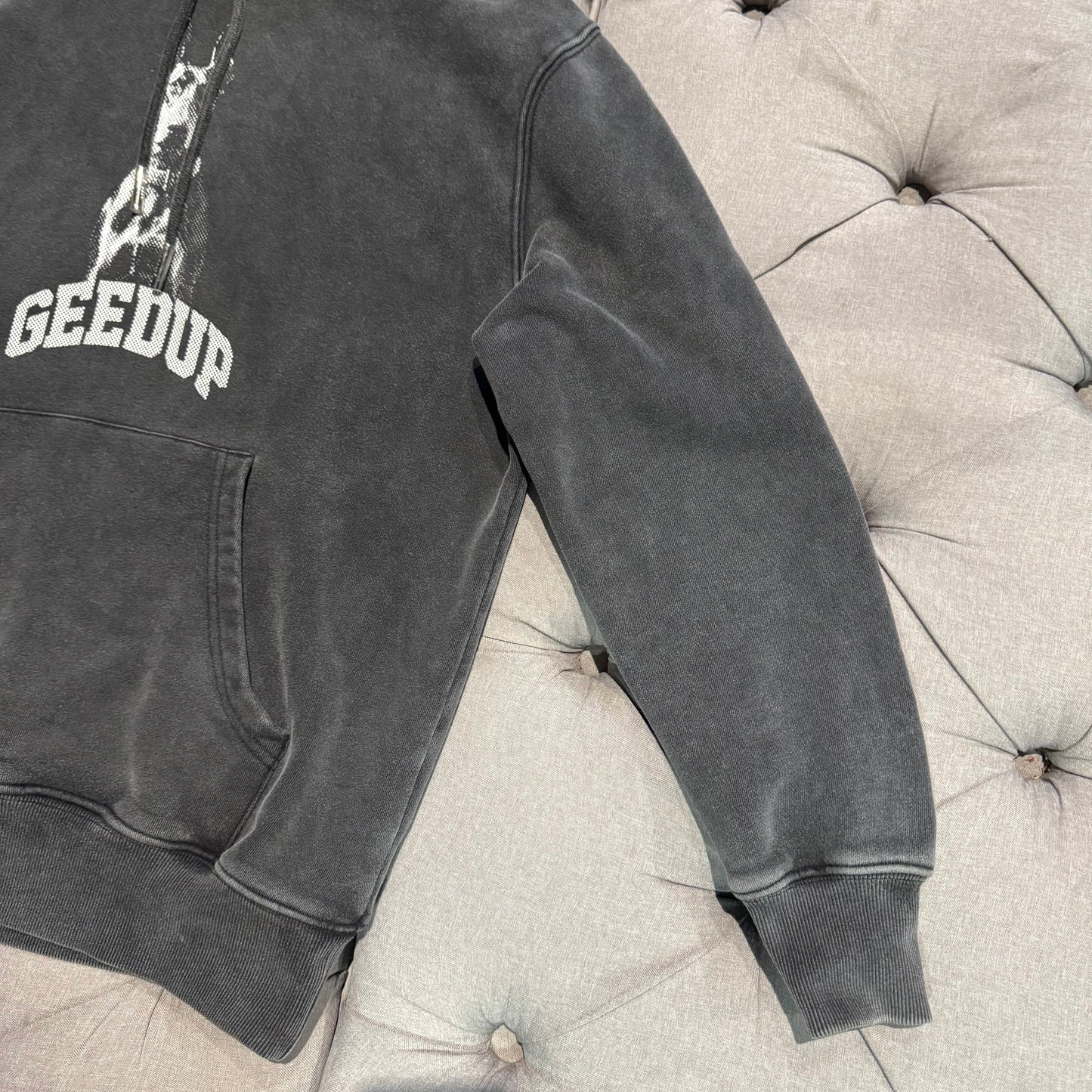 Geedup Doberman Hoodie 'Washed Black' (Second hand)