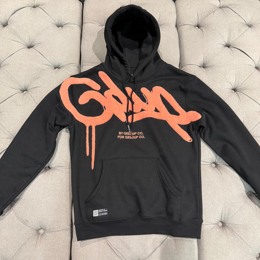 Geedup Handstyle Hoodie 'Black Peach' (Second hand)