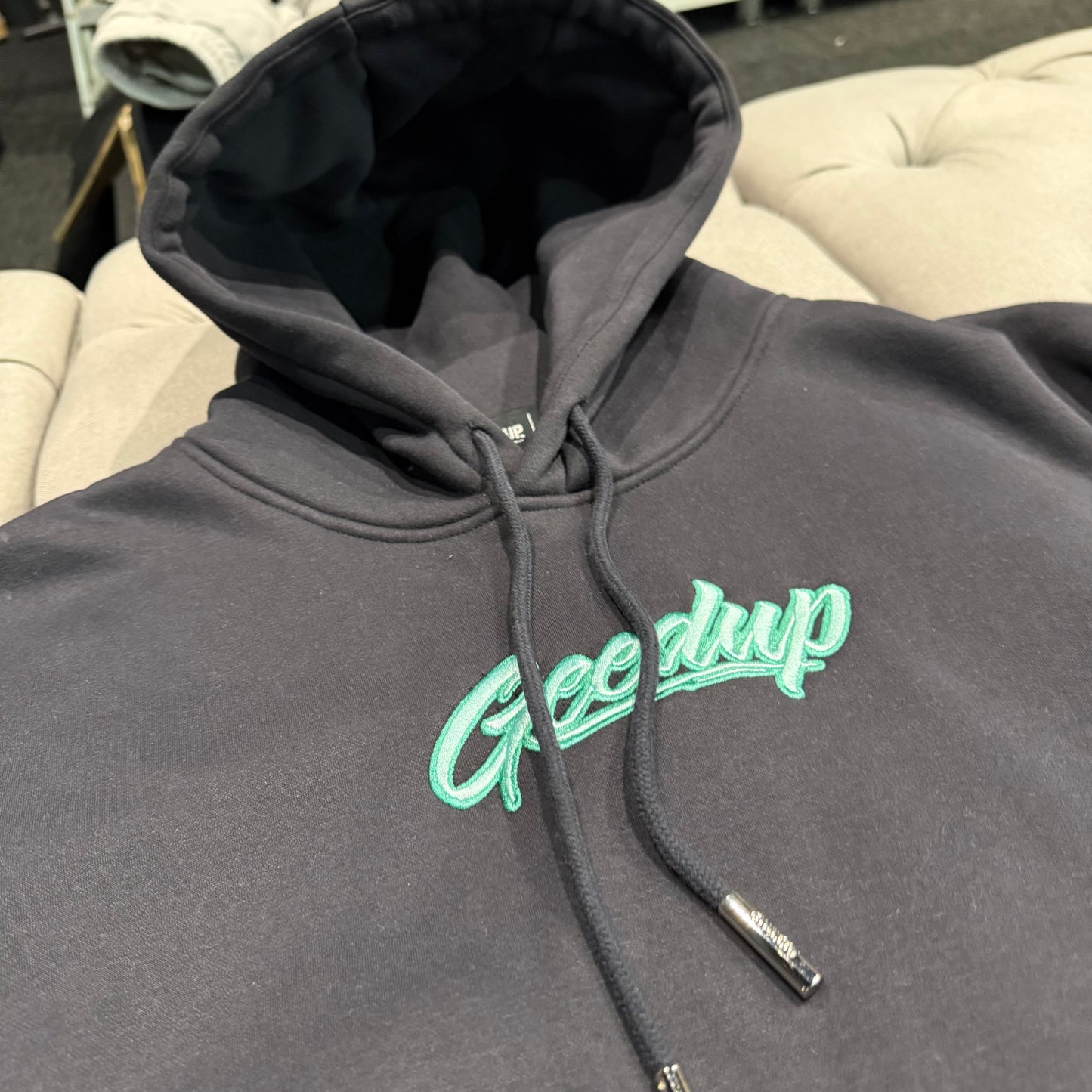 Geedup Script Logo Hoodie 'Navy Green' (Second hand)