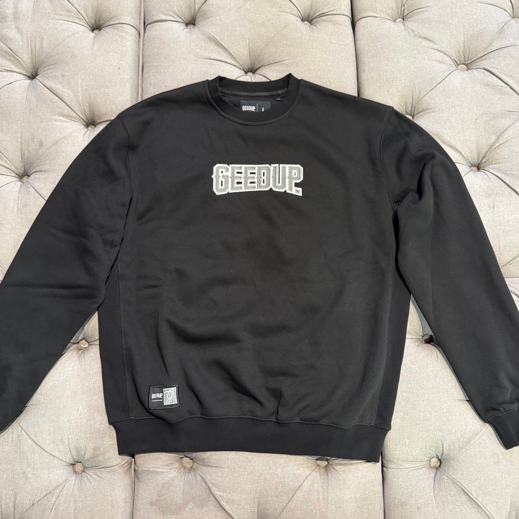 Geedup Core Logo Crewneck 'Black Grey' (Second hand)