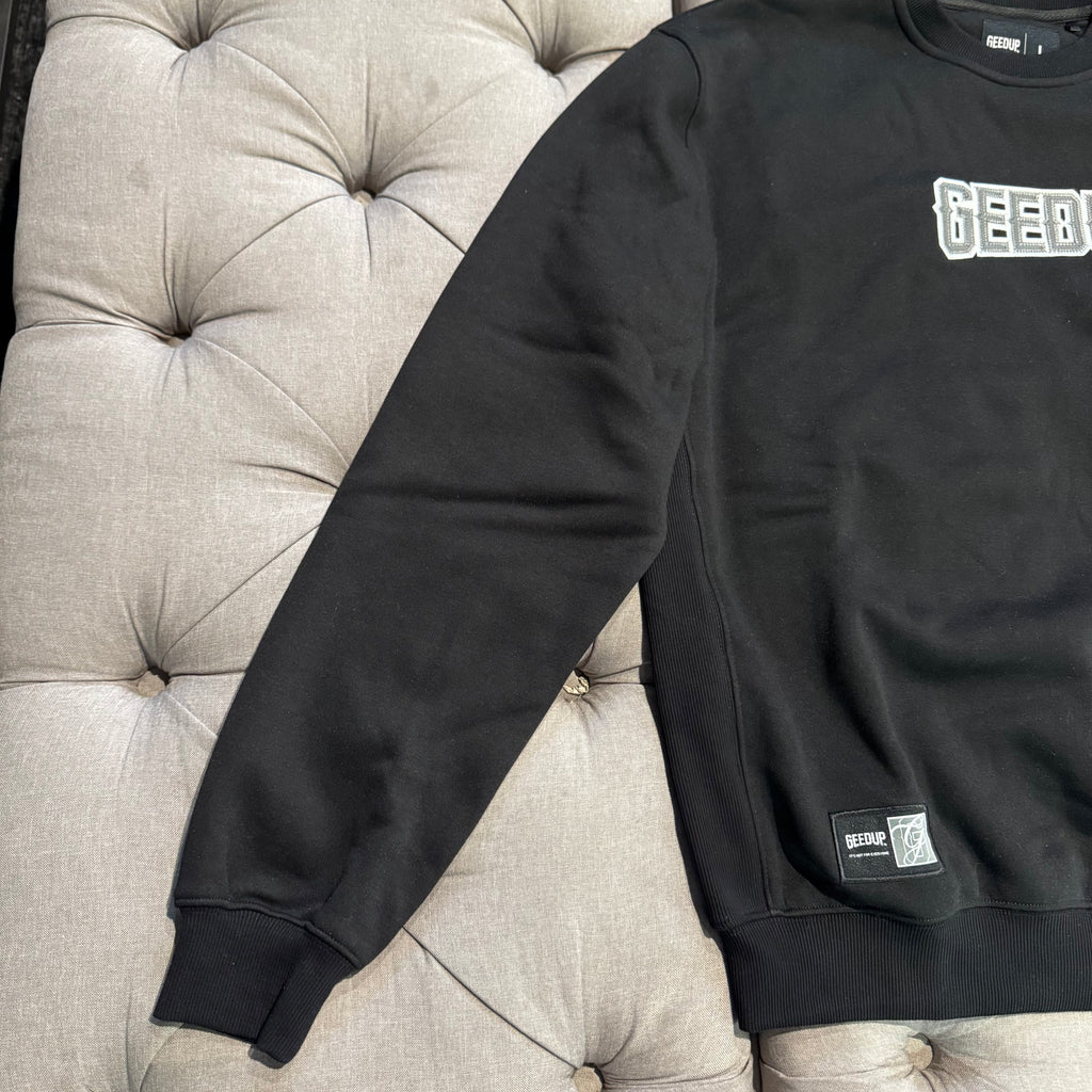 Geedup Core Logo Crewneck 'Black Grey' (Second hand)