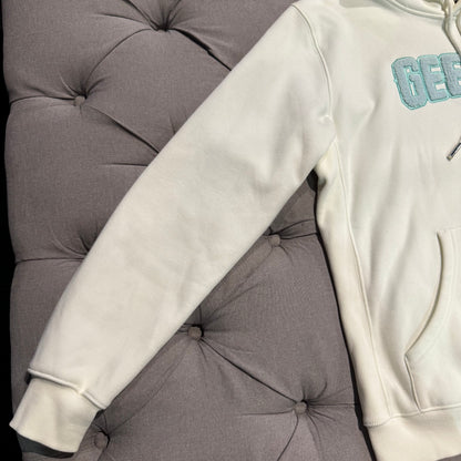 Geedup Play For Keeps Hoodie 'Bone White Teal' (Second hand)