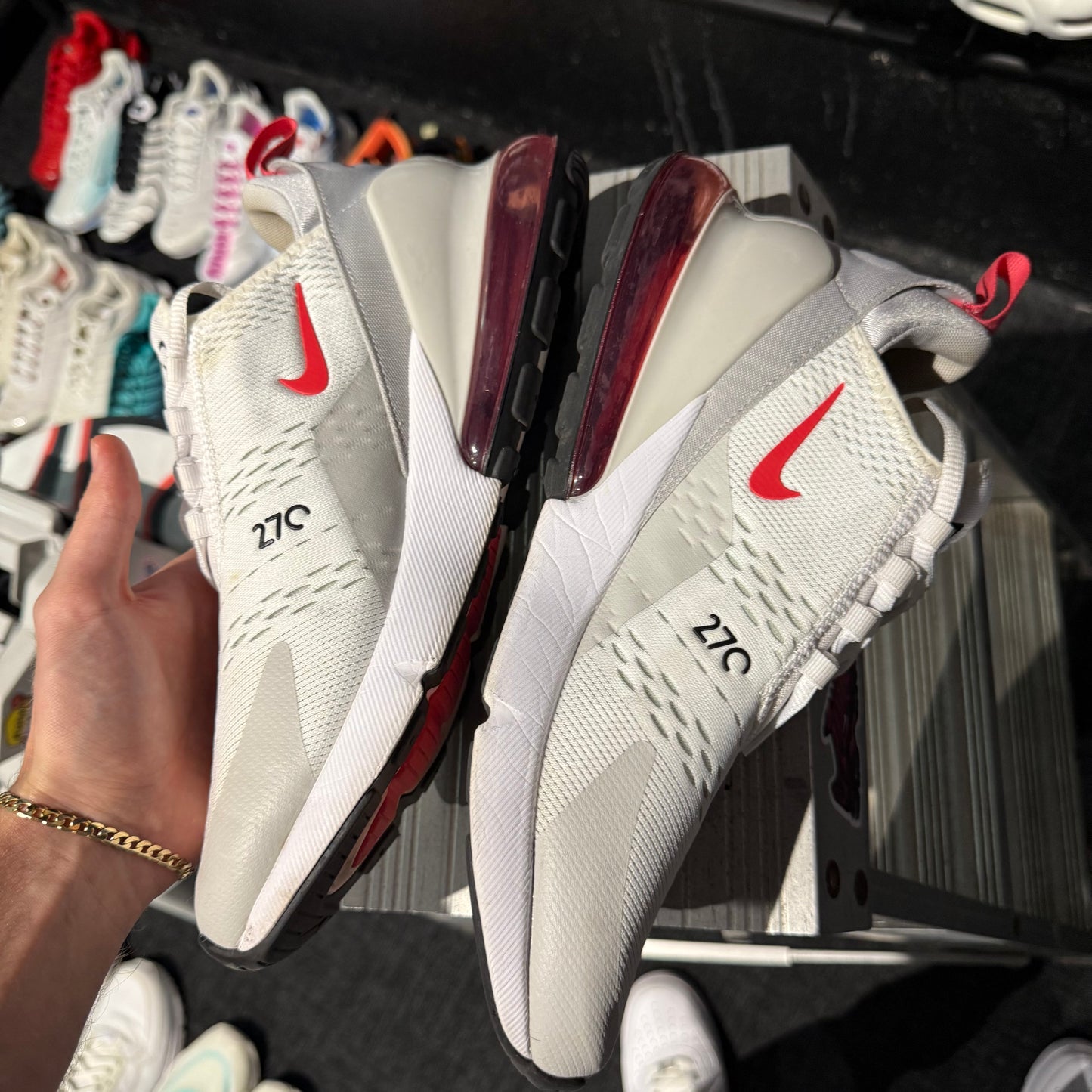 Nike Air Max 270 'White Light Fusion Red' (Second hand)