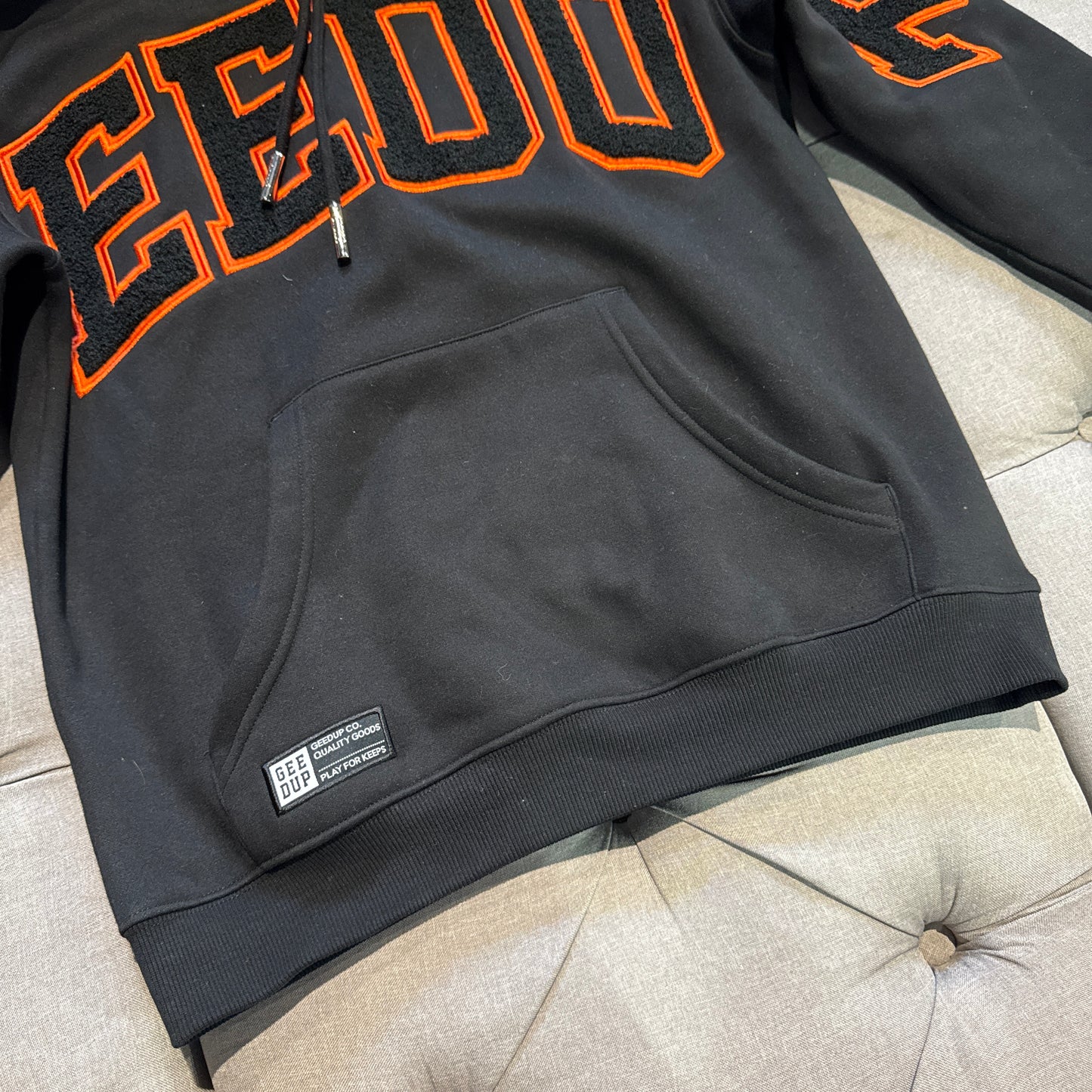 Geedup Team Logo Hoodie 'Black Orange' (Second hand)