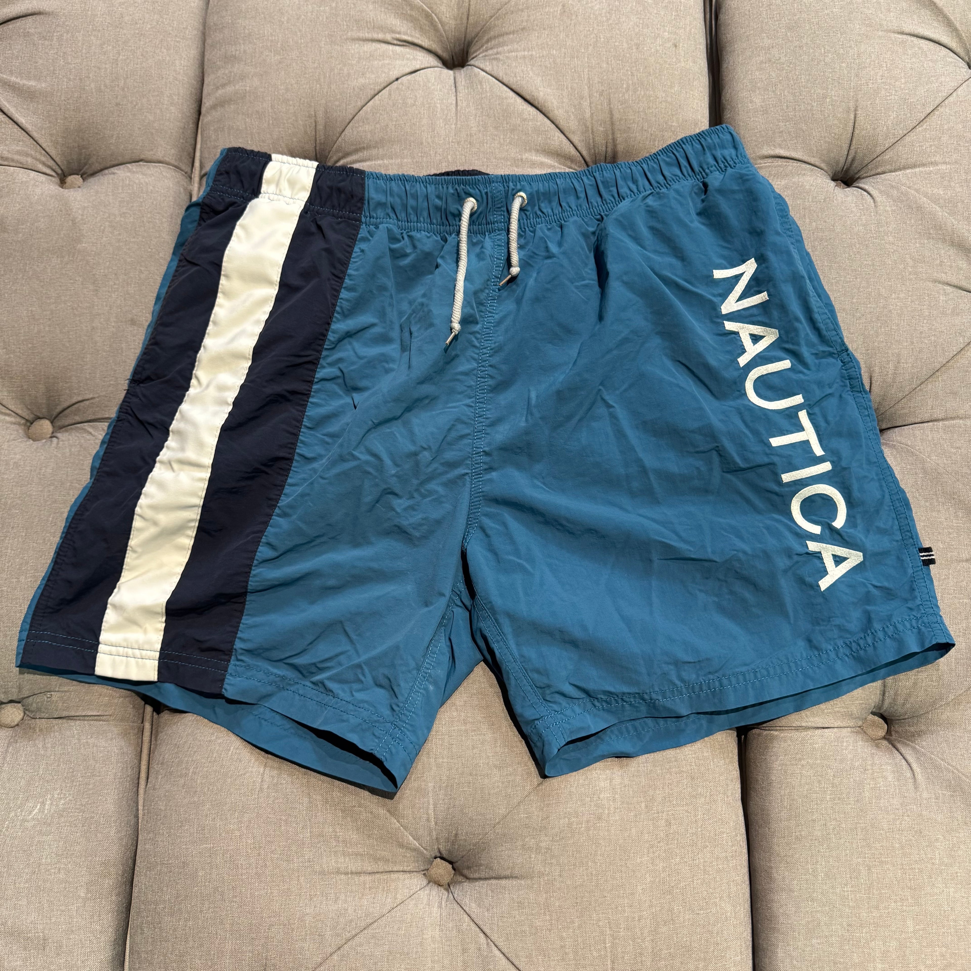 Nautica Striped Swim Shorts 'Blue White' (Second hand)