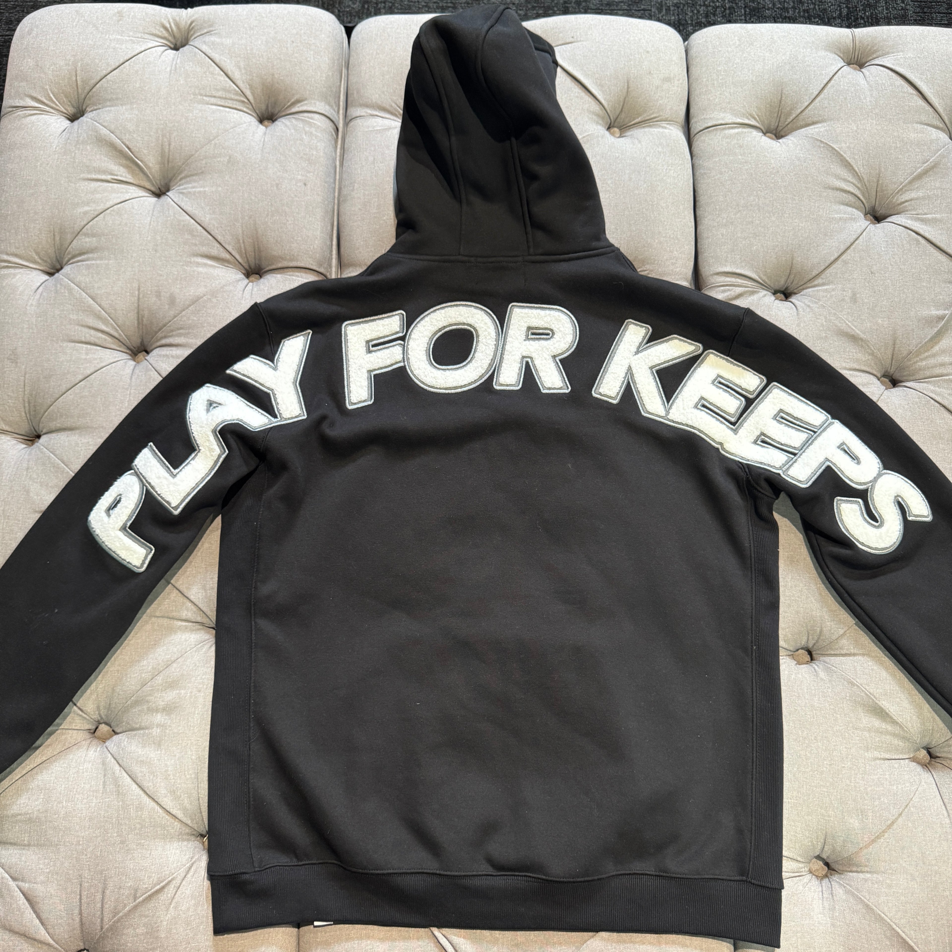 Geedup Play For Keeps Hoodie 'Black White' (Second hand)