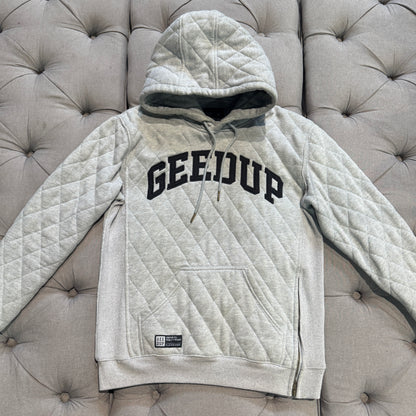 Geedup Stitched Quilt Hoodie 'Grey' (Second hand)