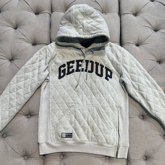 Geedup Stitched Quilt Hoodie 'Grey' (Second hand)