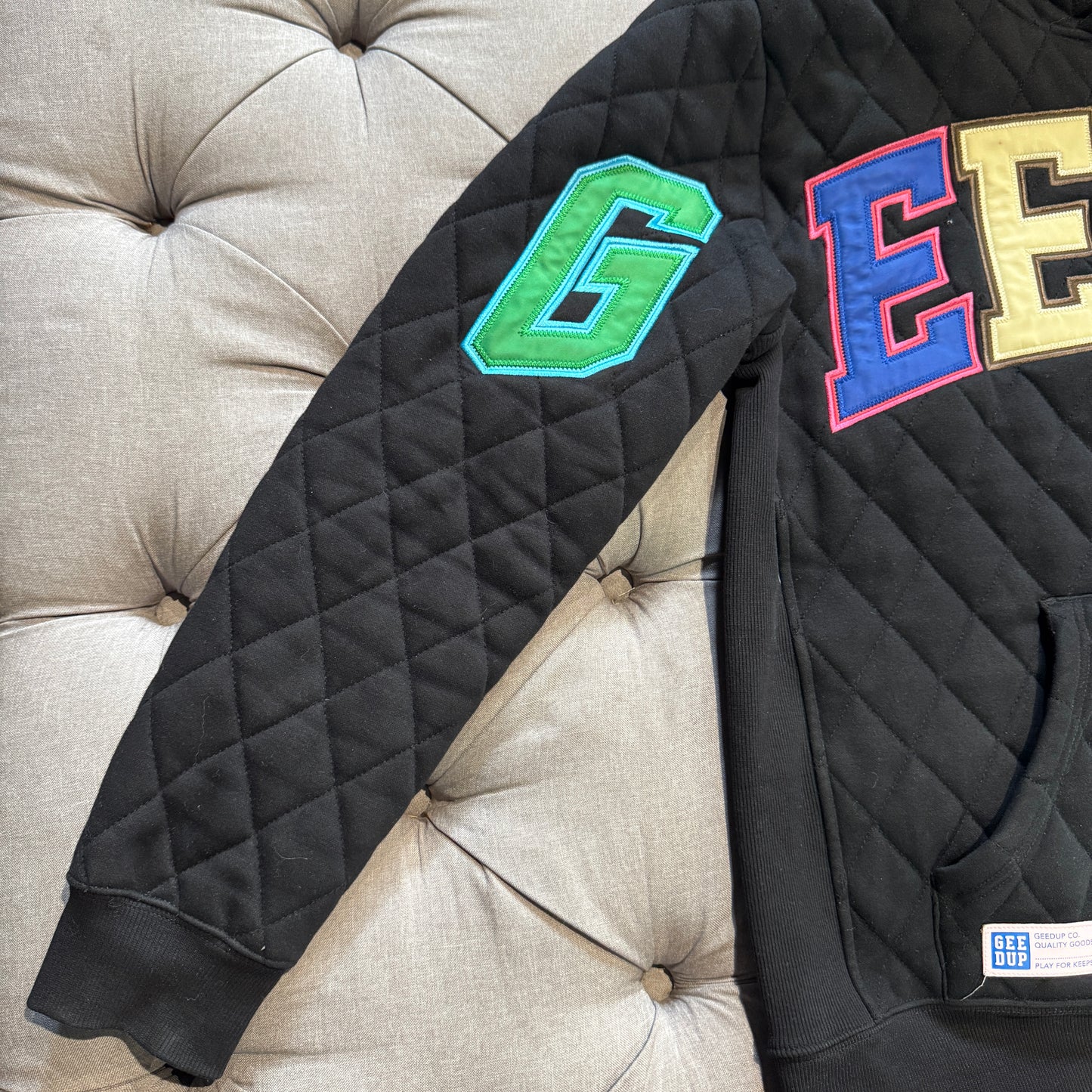 Geedup Team Logo Hoodie 'Holy Grail Multi Color 2.0 Quilt' (Second hand)