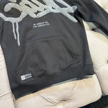 Geedup Handstyle Hoodie 'Black Grey' (Second hand)