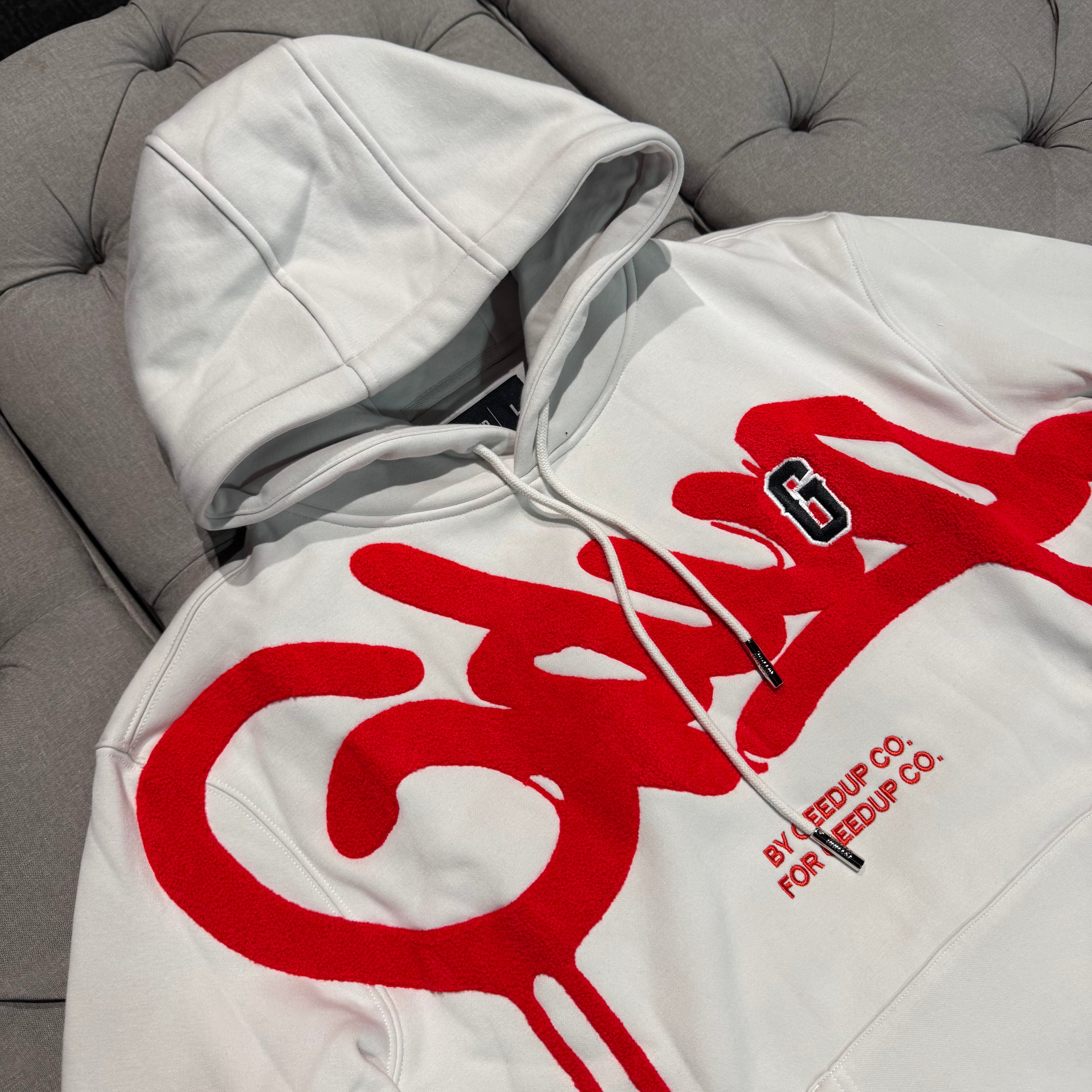 Geedup Handstyle G Hoodie 'Grey Red' (Brand New)