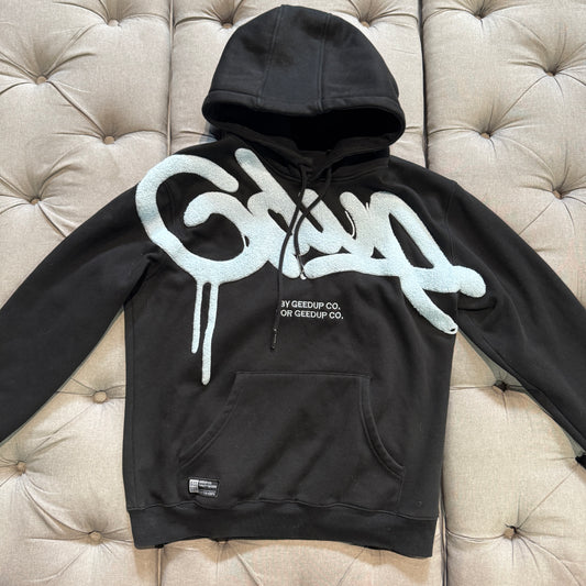 Geedup Handstyle Hoodie 'Black Baby Blue' (Second hand)