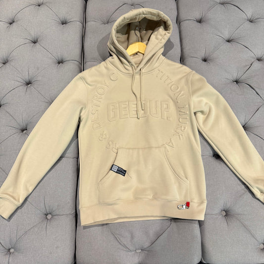 Geedup Emblem Emboss Hoodie 'Sand' (Second hand)