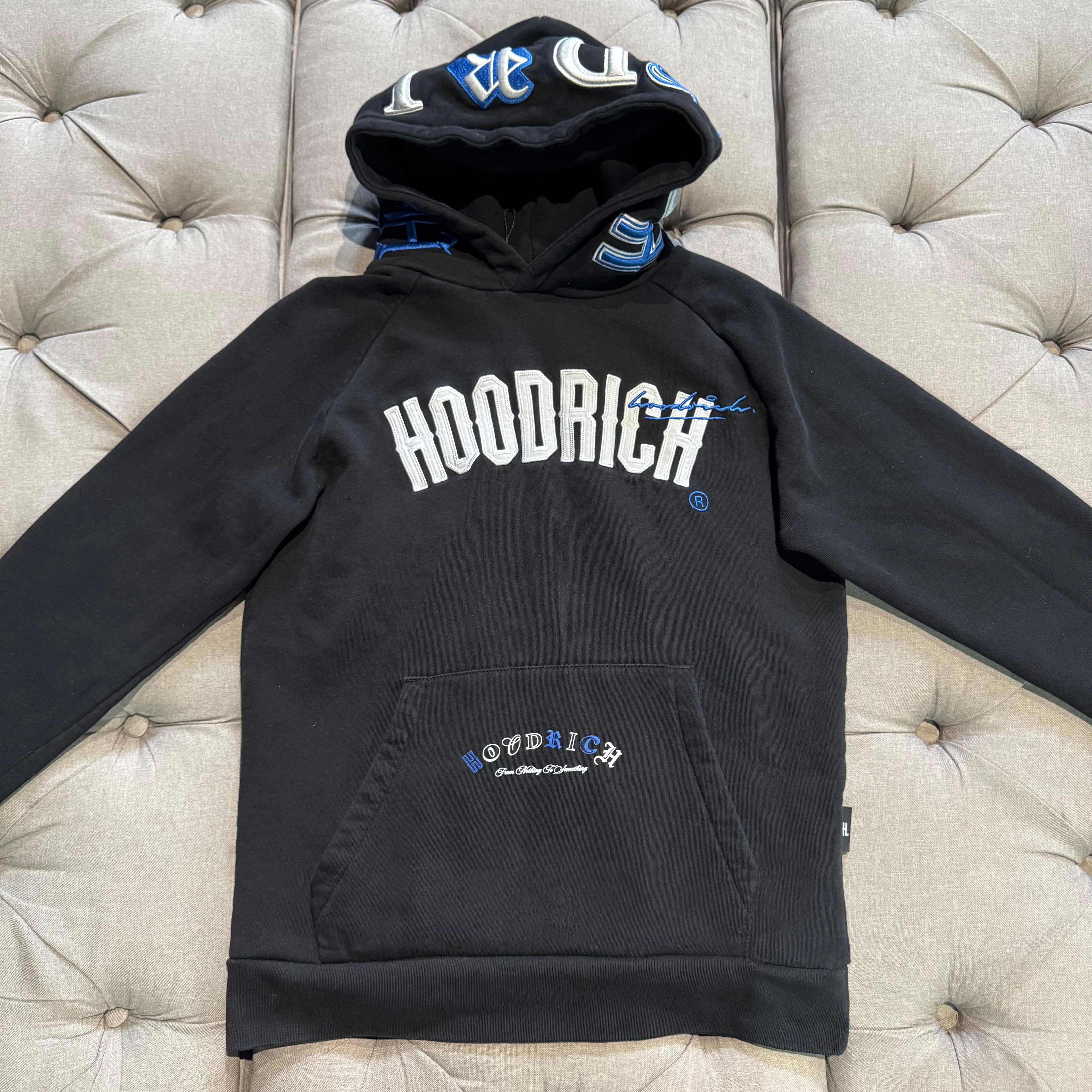 Hoodrich Hood Logo Hoodie 'Black Blue' (Second hand)