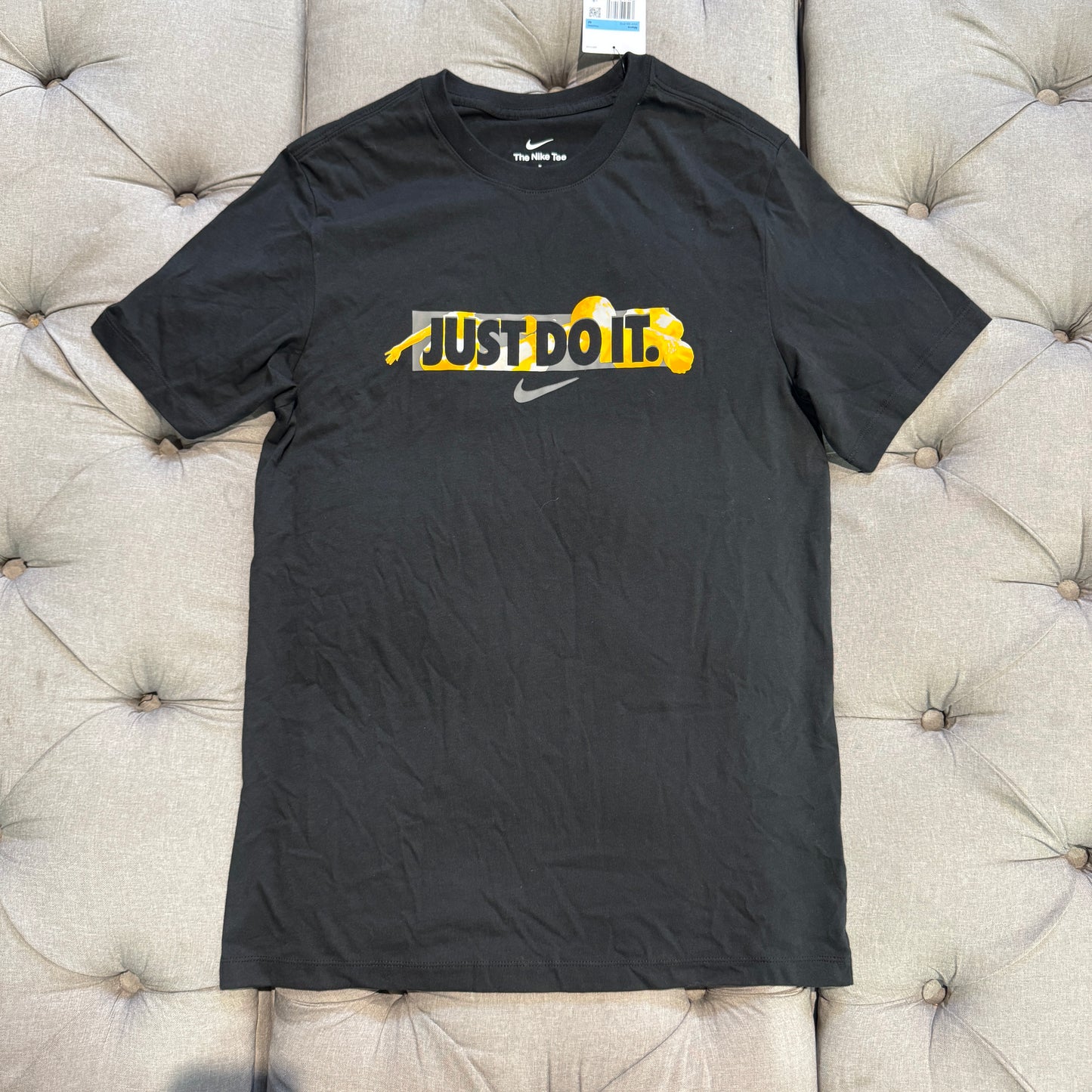 Nike Just Do It Banner T-Shirt 'Black Orange' (Brand New)