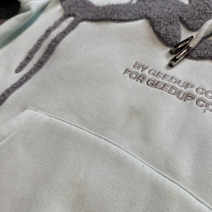 Geedup Handstyle Hoodie 'Teal Grey' (Second hand)